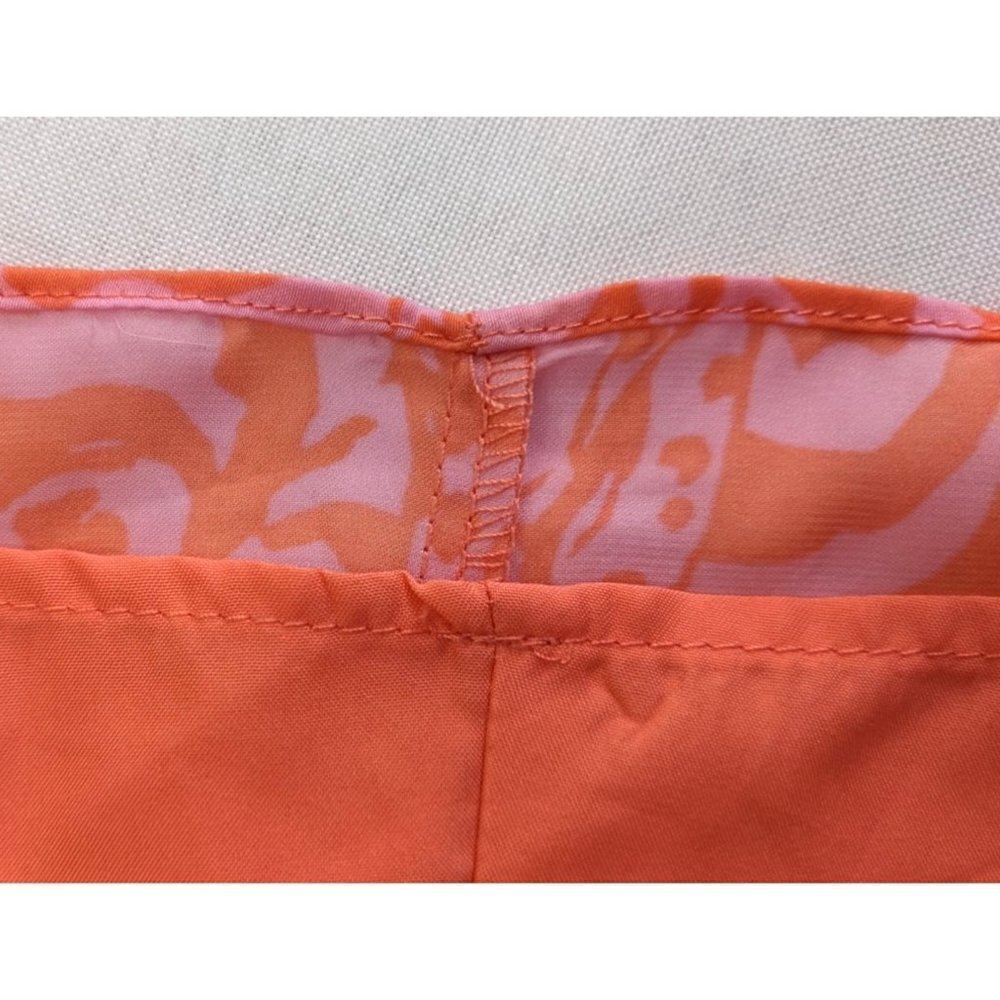 LILLY PULITZER for Target Coral Giraffing Me Crazy Satin Flounce SunDress Sz XS - Picture 4 of 8